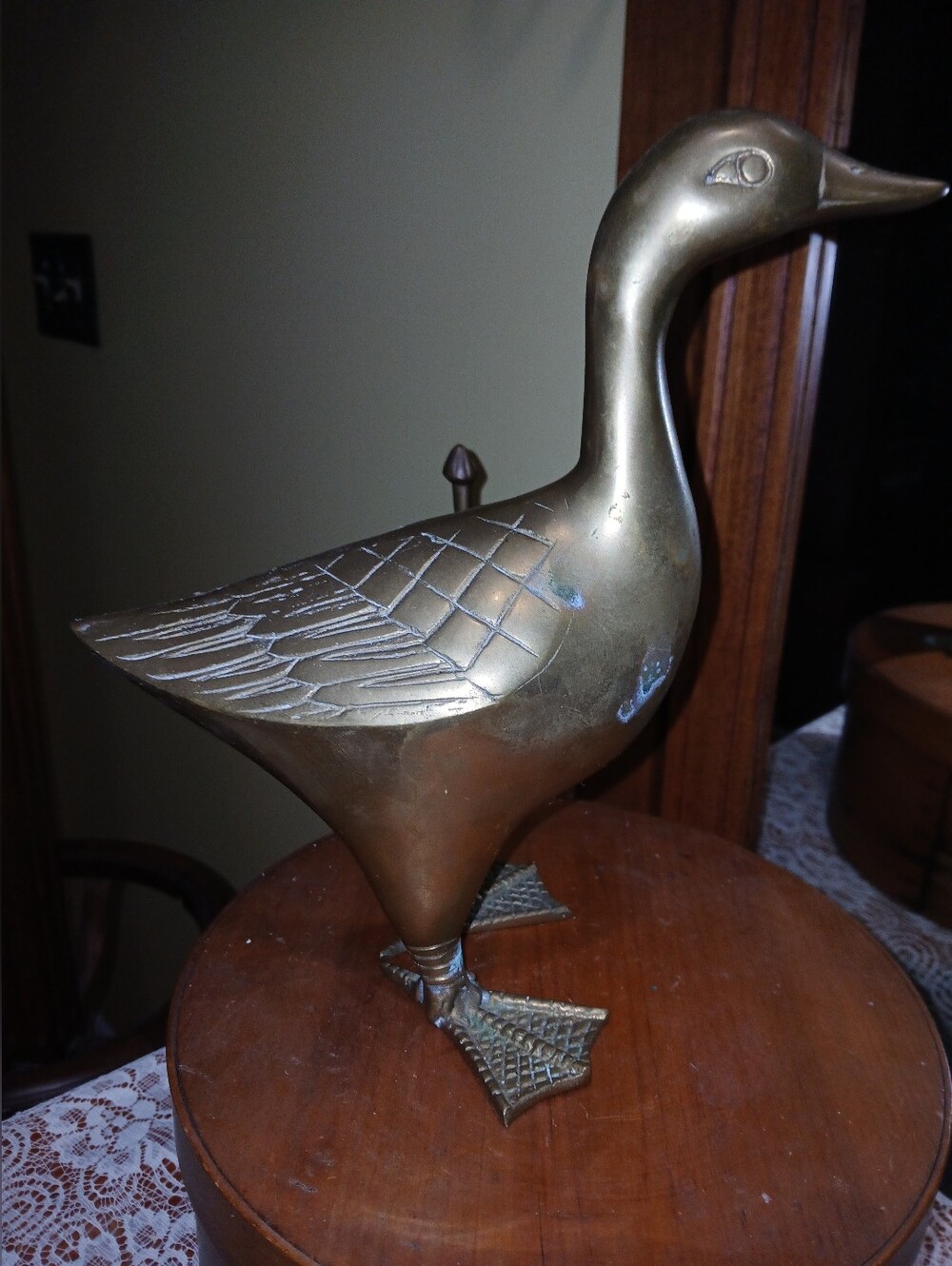 Vintage Brass Duck Decoy Figurine - Picture 2 of 10